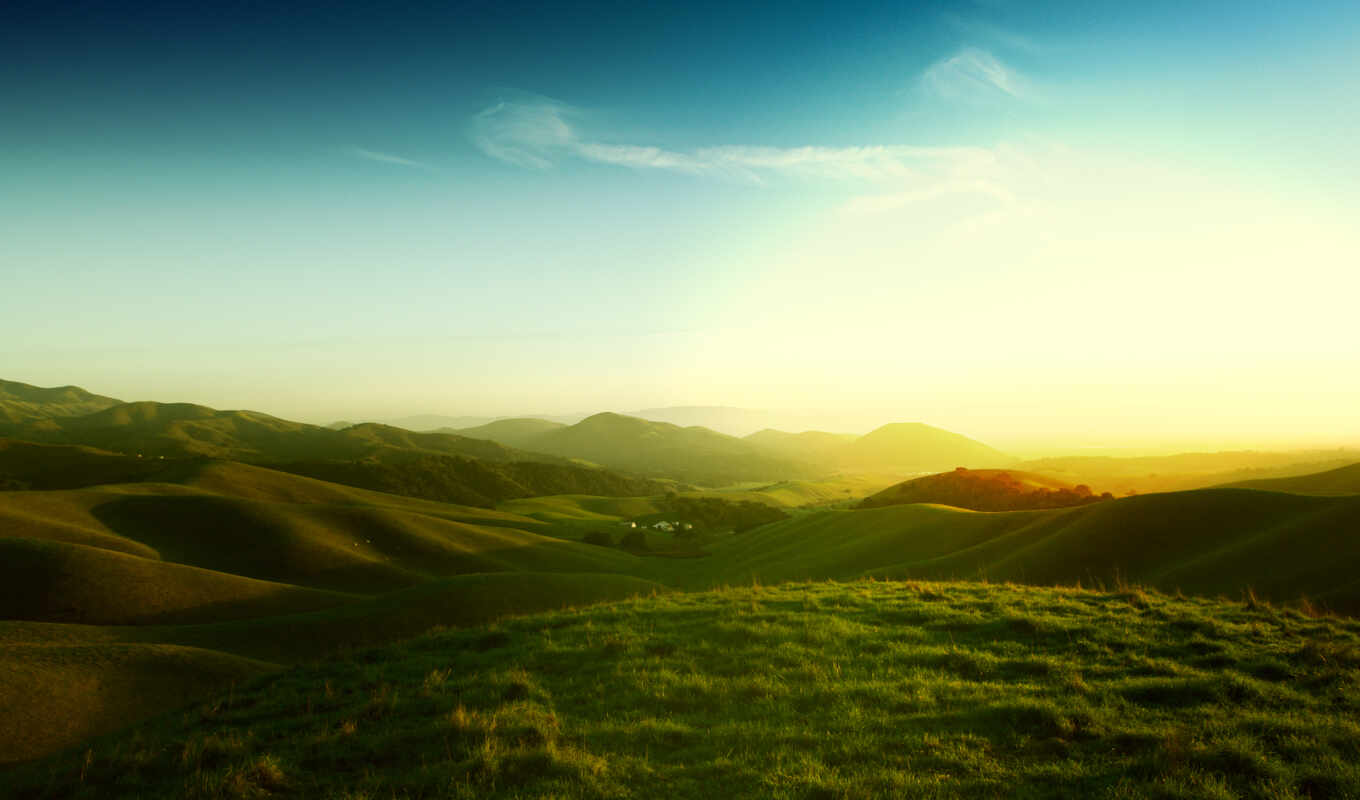 природа, небо, desktop, landscape, hills