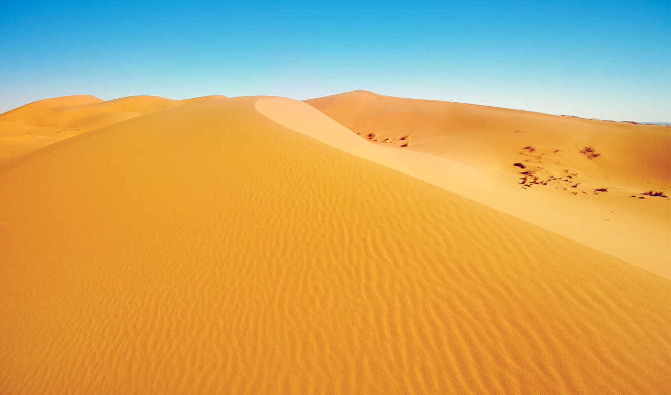природа, blue, landscape, песок, links, пустыня, yellow, dunes