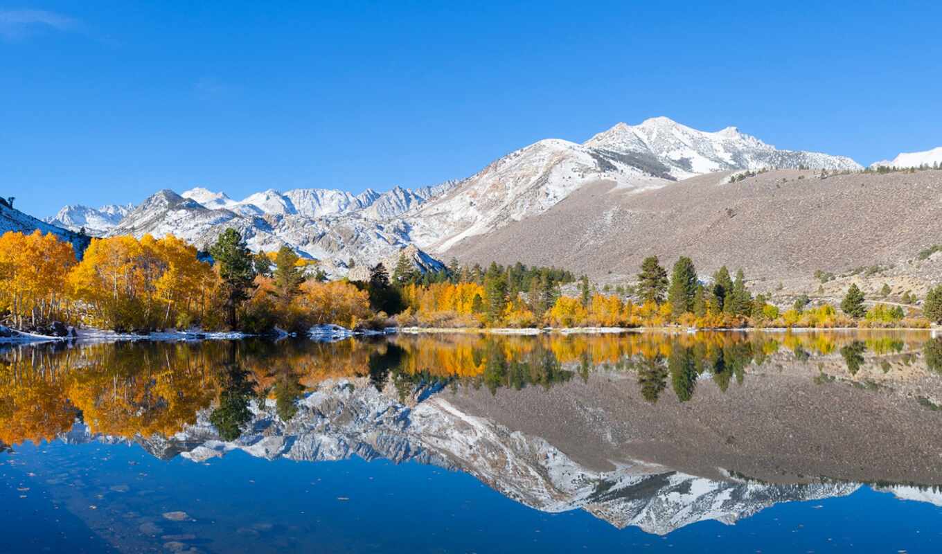 lake, mountain