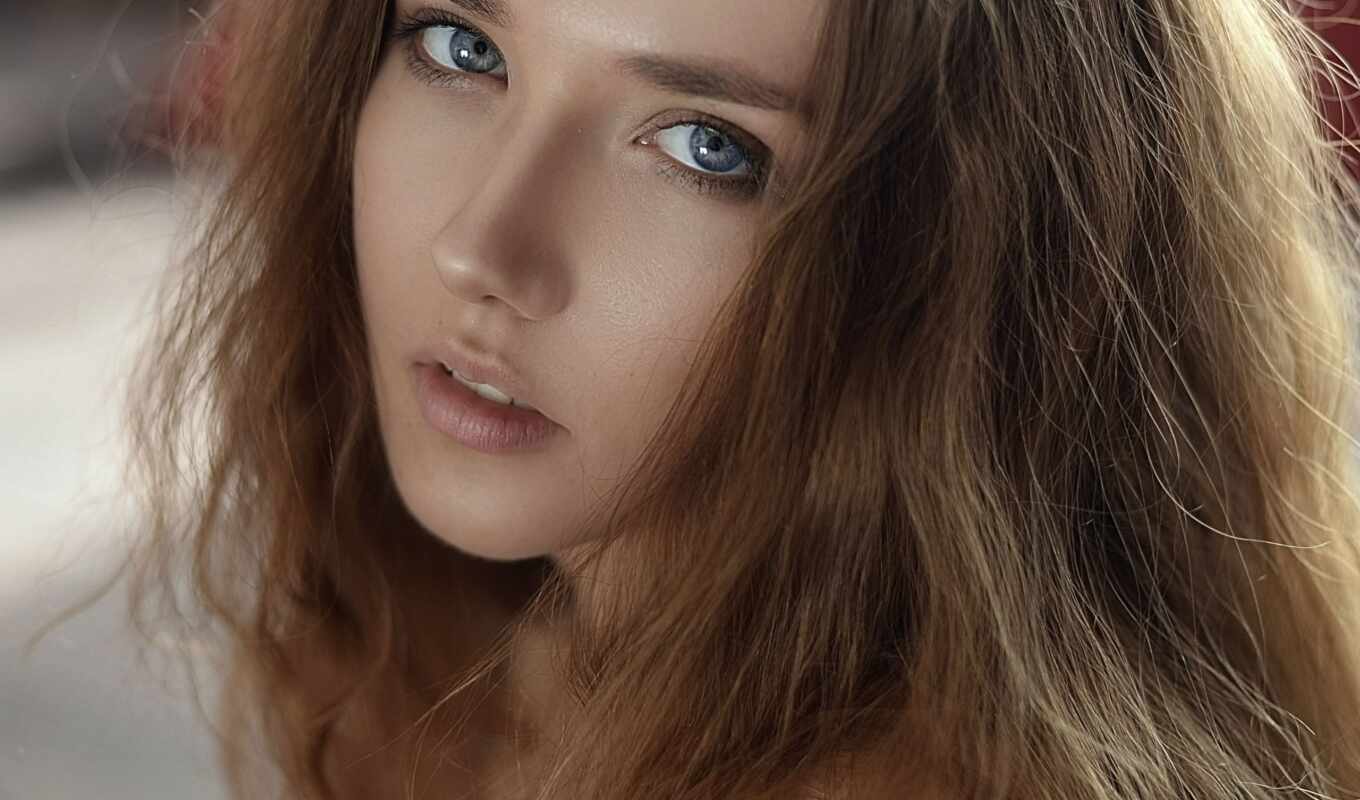 devushka, hair, eye, light brown