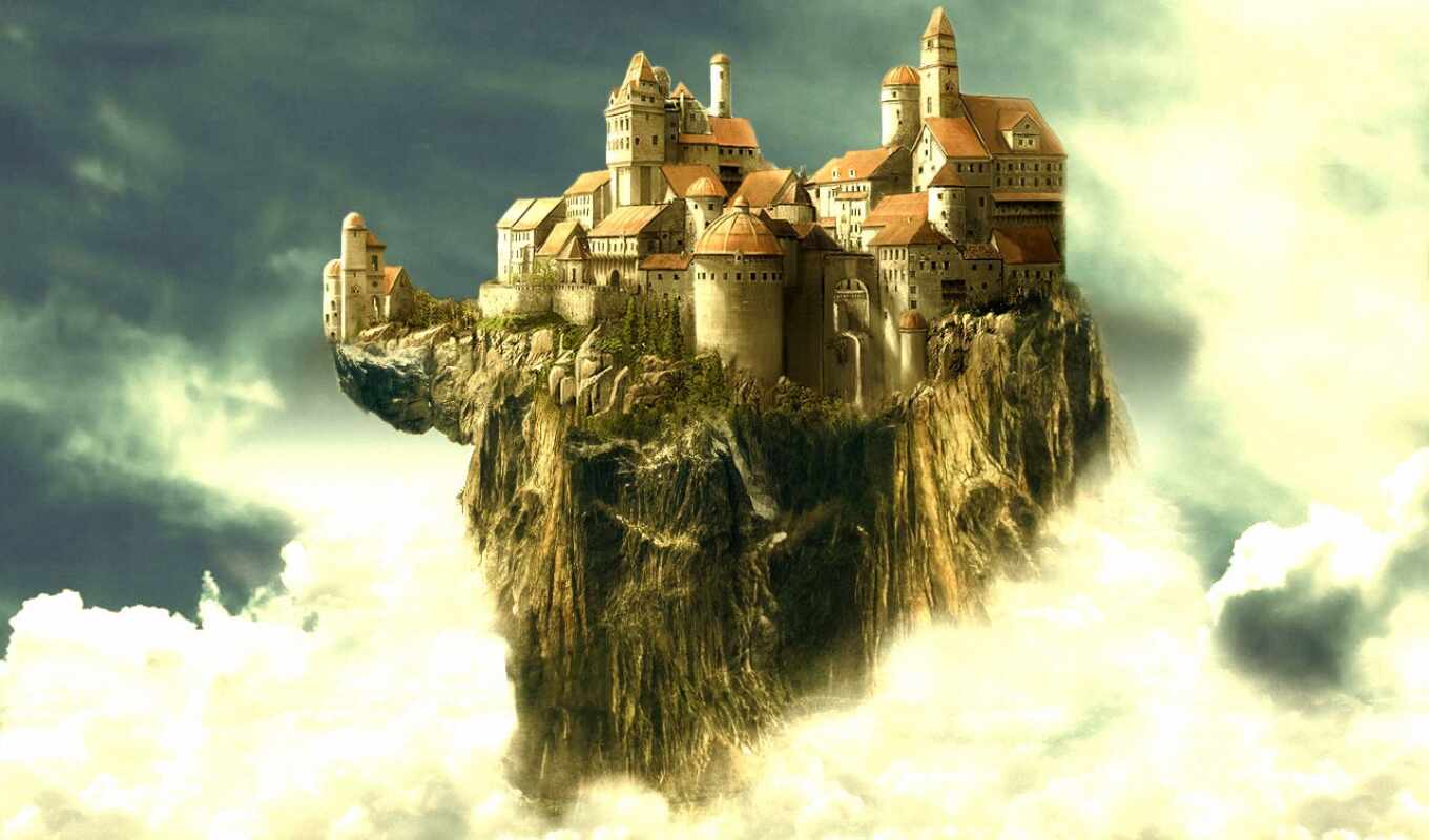 castles, castle, fantasy, pinterest, clouds