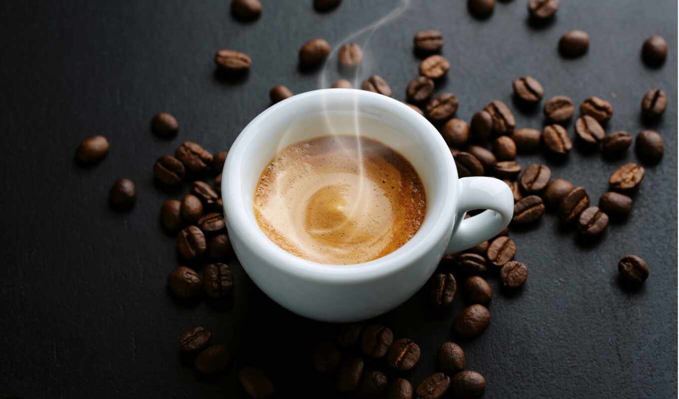 coffee, cup, steam, espresso