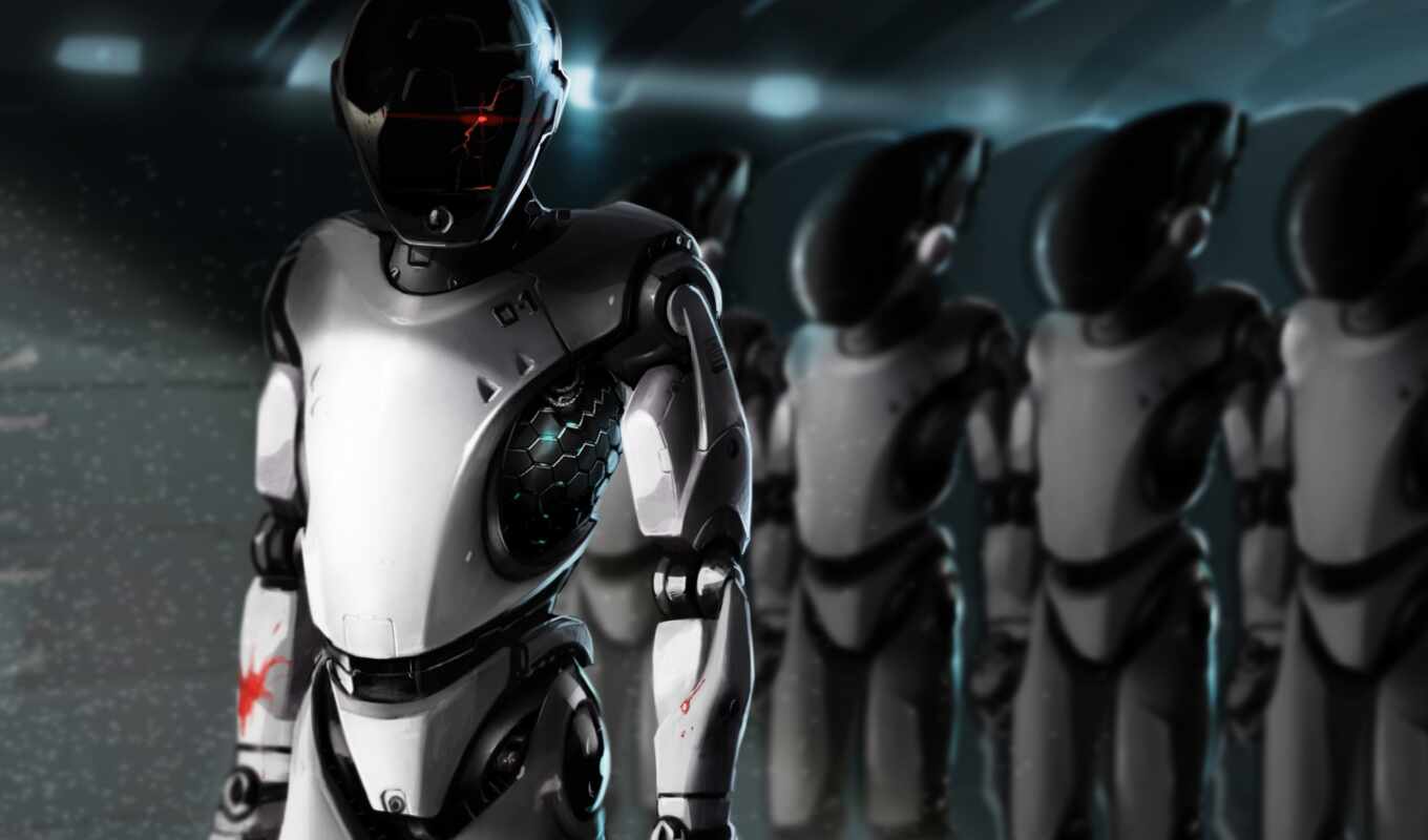 robot, роботы, механизм, кровь, фэнтези, киборги, андроиды