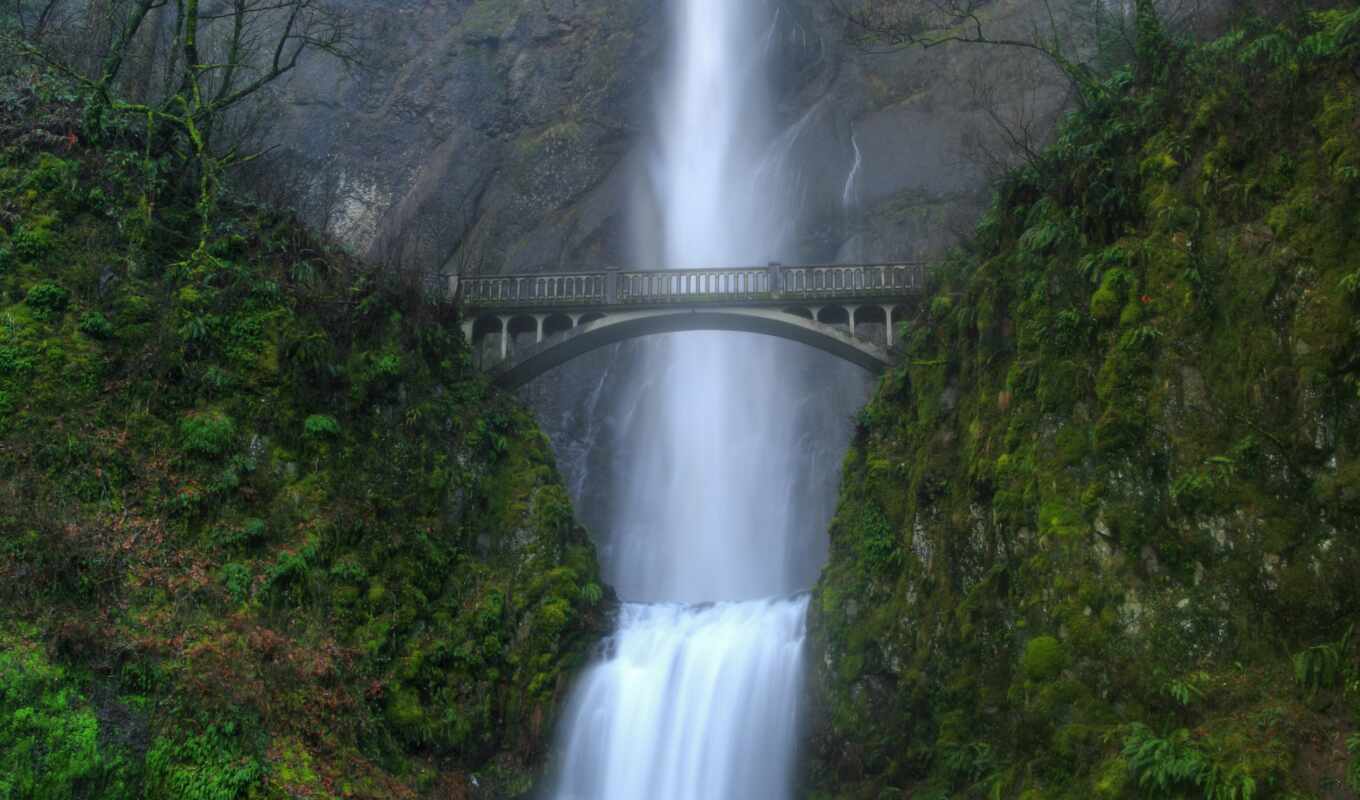 waterfall, falls, multnomah, small, fols