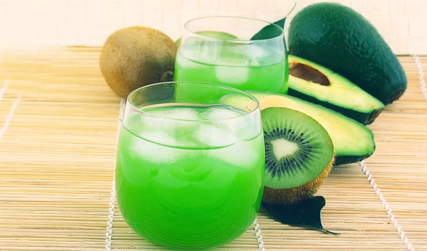 glass, texture, picture, green, ice, categories, drink, juice, kiwi, backgrounds, inscriptions