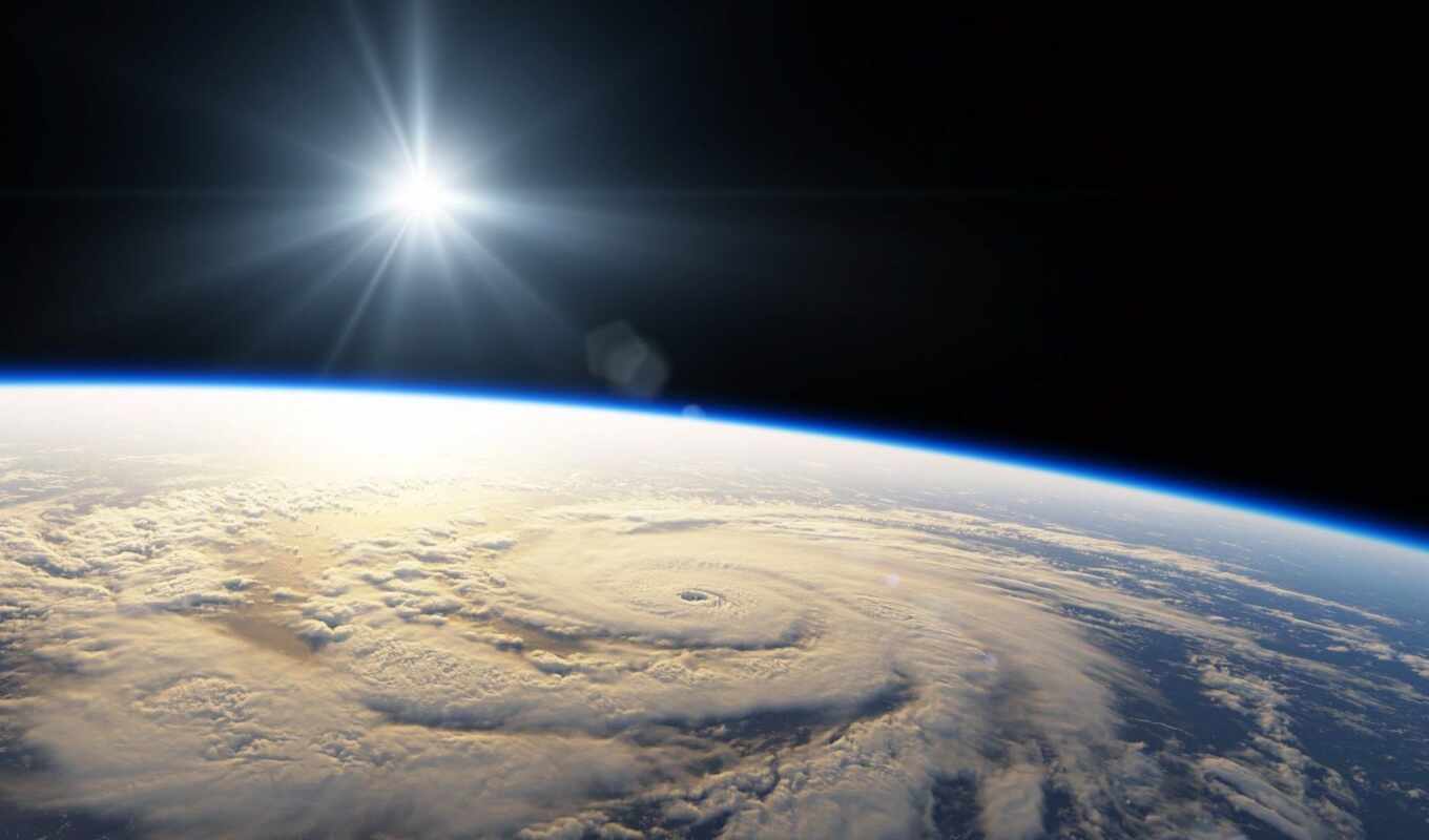 nature, view, sun, space, land, suns, cosmos, space, cyclone, hurricanes, orbits