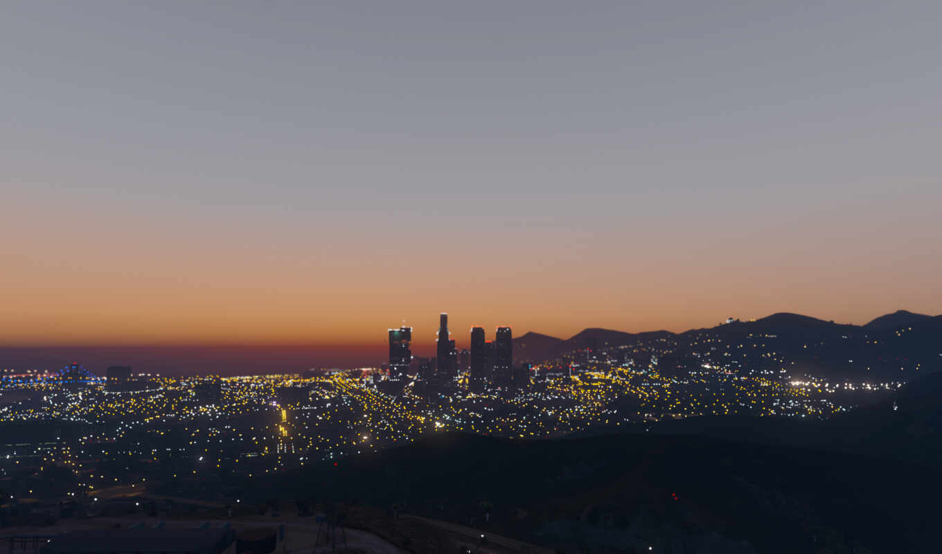 city, lights, skyline, auto, grand, skyscraper, theft
