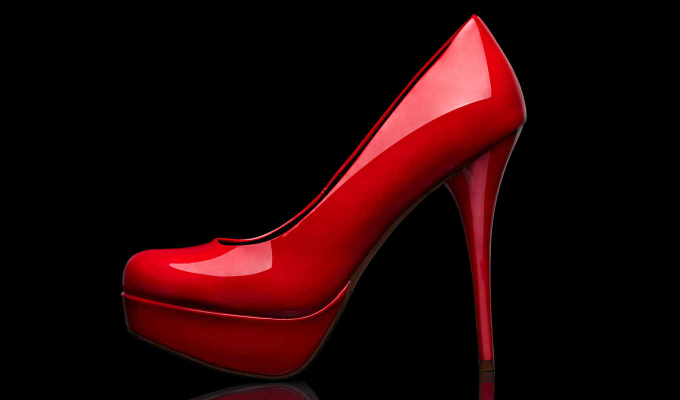 black, picture, style, Red, red, shoes, reflection, heel