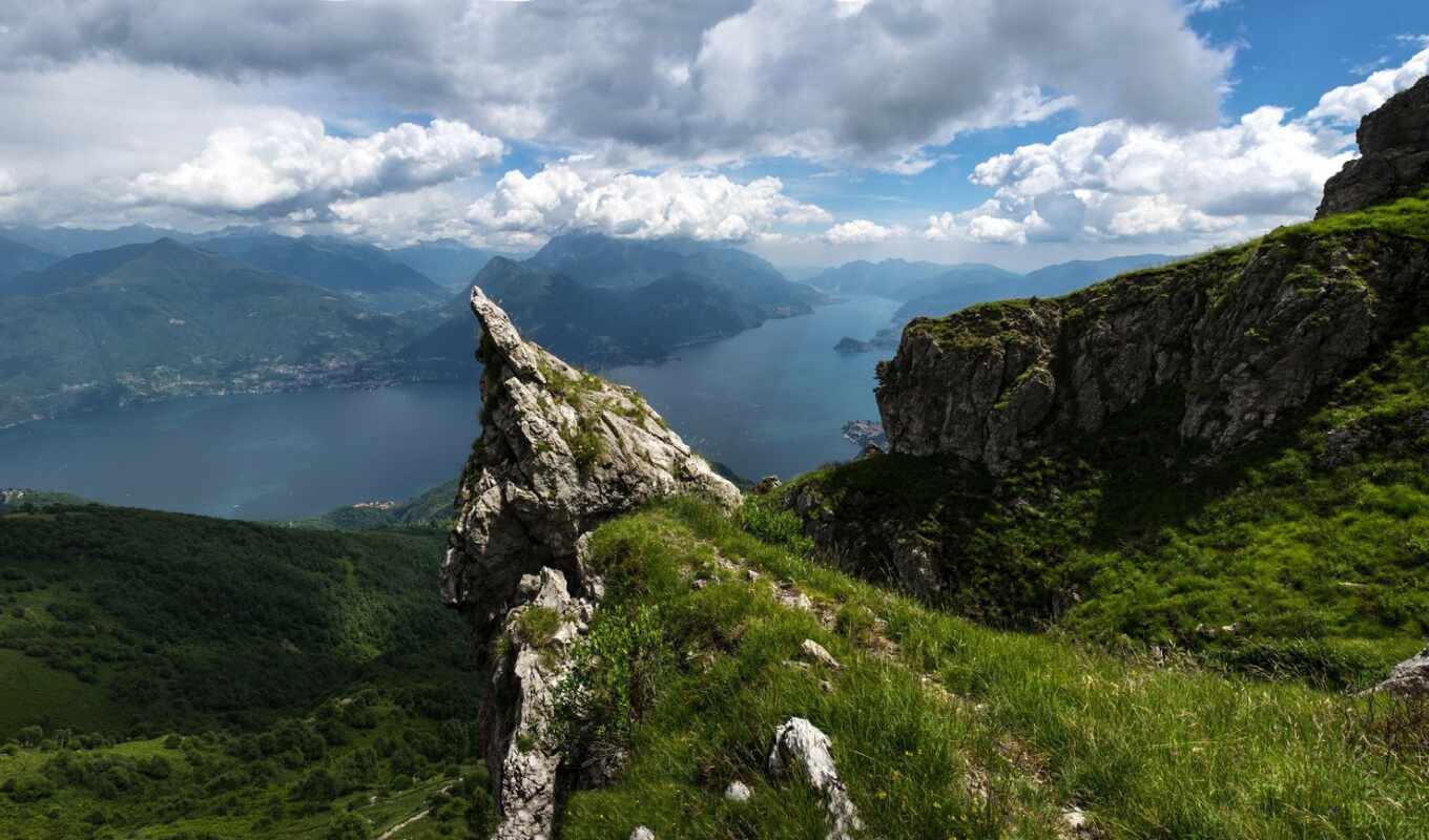 rock, scenery, альпы, mount, summit