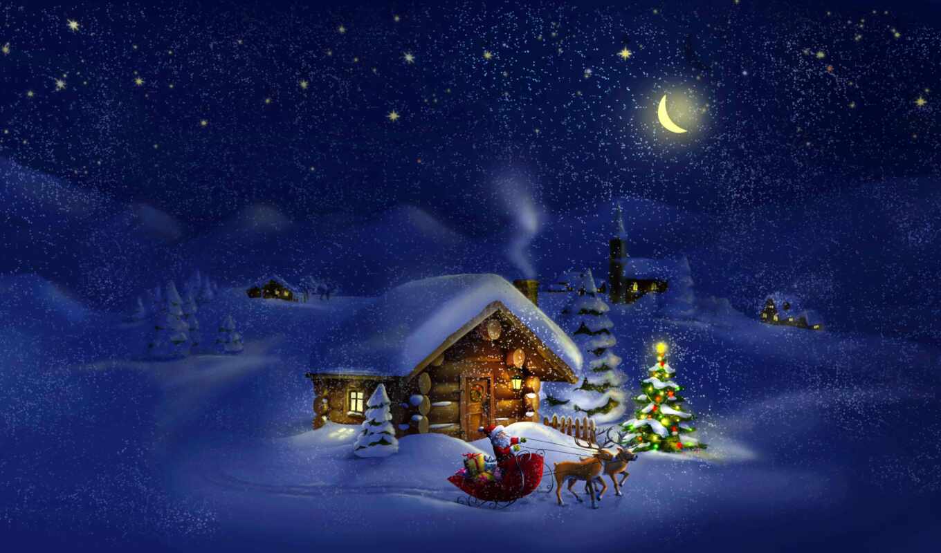 house, winter, pic, christmas