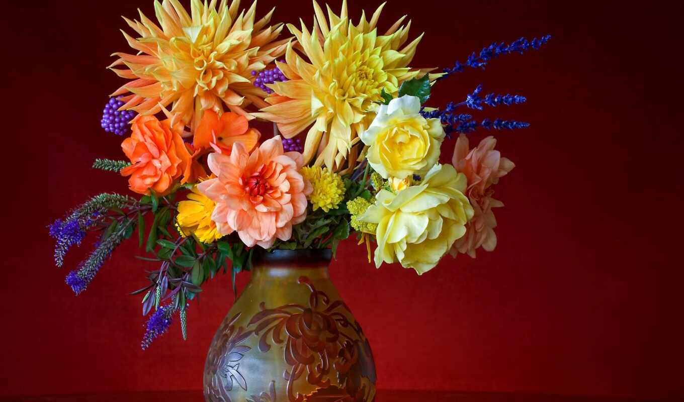 high, flowers, background, colorful, flowers, bouquet, vase, flower, color