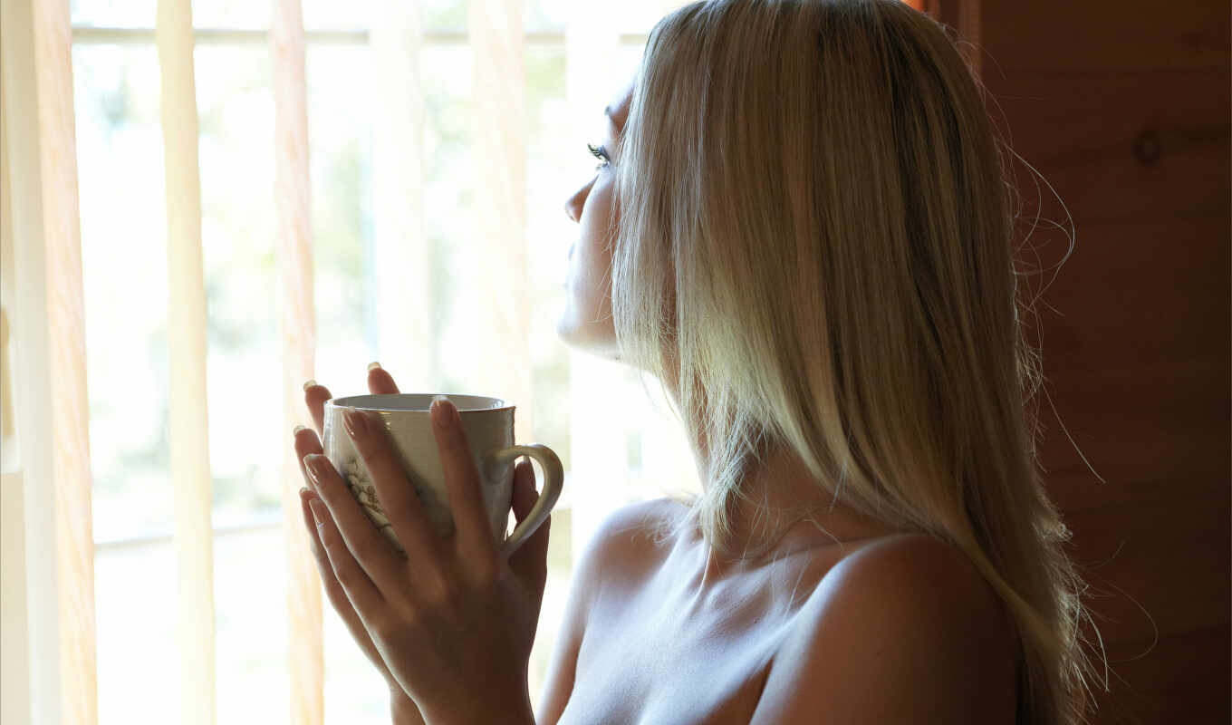 coffee, window, blonde, bear, plush, cup, mood, drink, toy, expectation