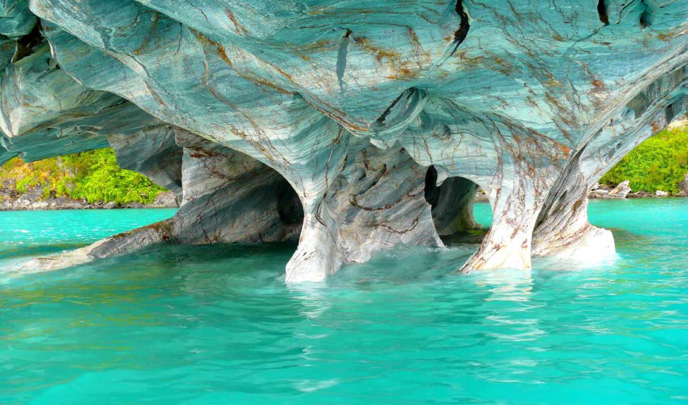 nature, ocean, chile, cave, general, marble, cave