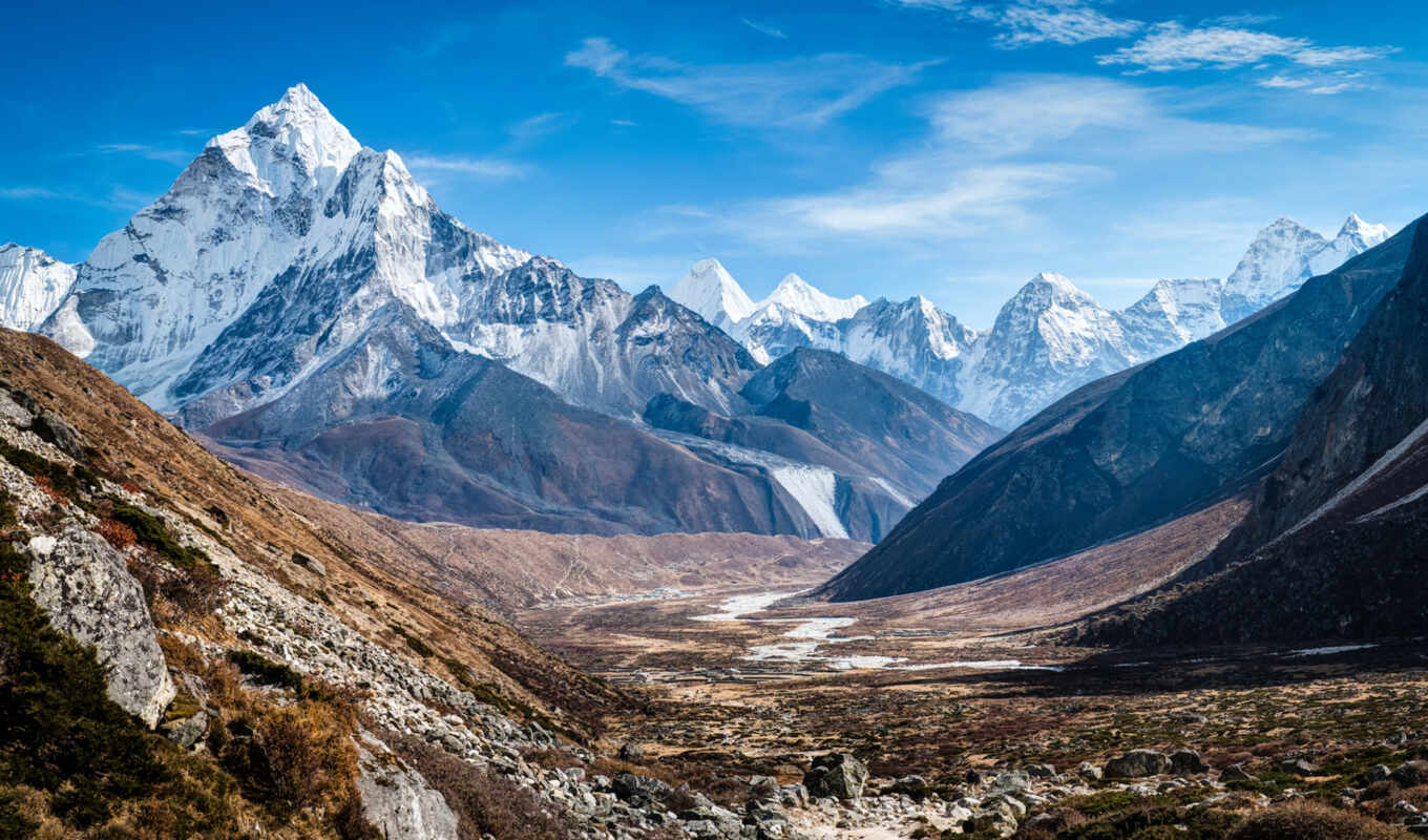 природа, гора, landscape, top, height, гималаи, land, nepal, fifth