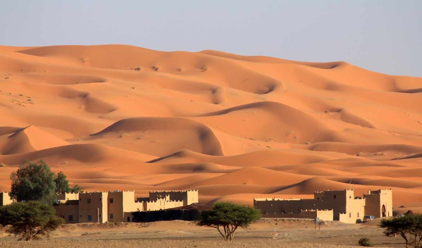 nature, sad, village, desert, moroccan, dune