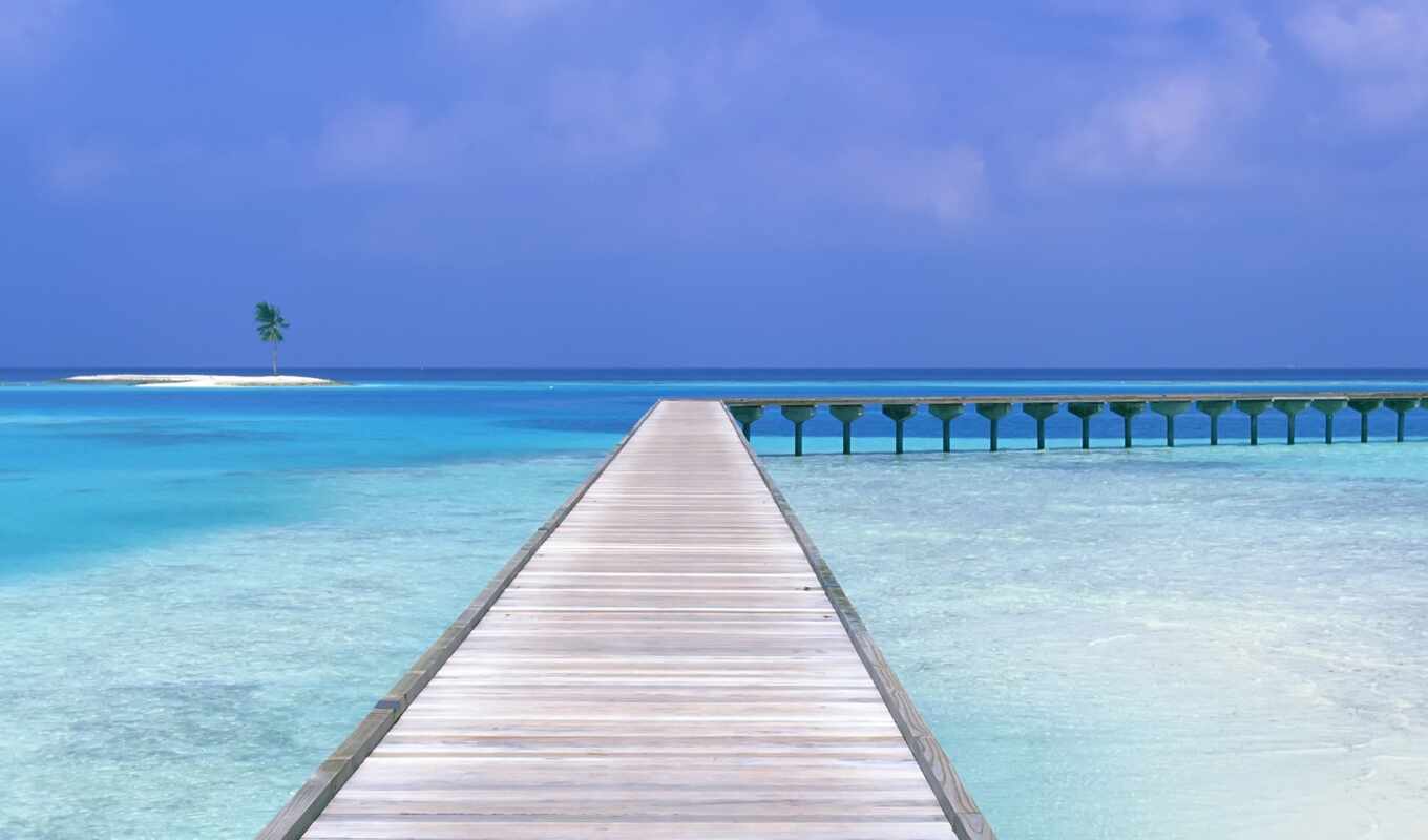 природа, water, красивые, пляж, красивая, maldives