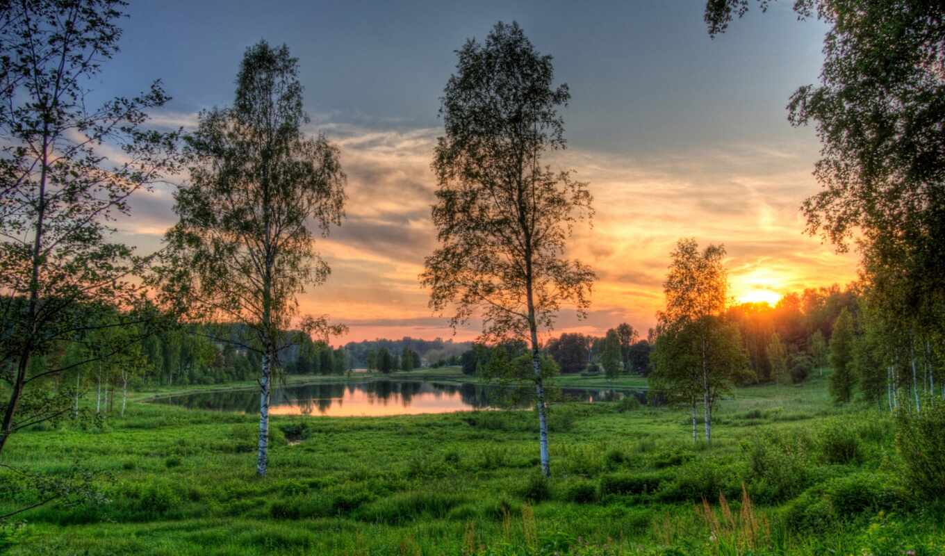 озеро, природа, картинка, трава, закаты, estonian, эстония, эстонии, рассветы, rouger