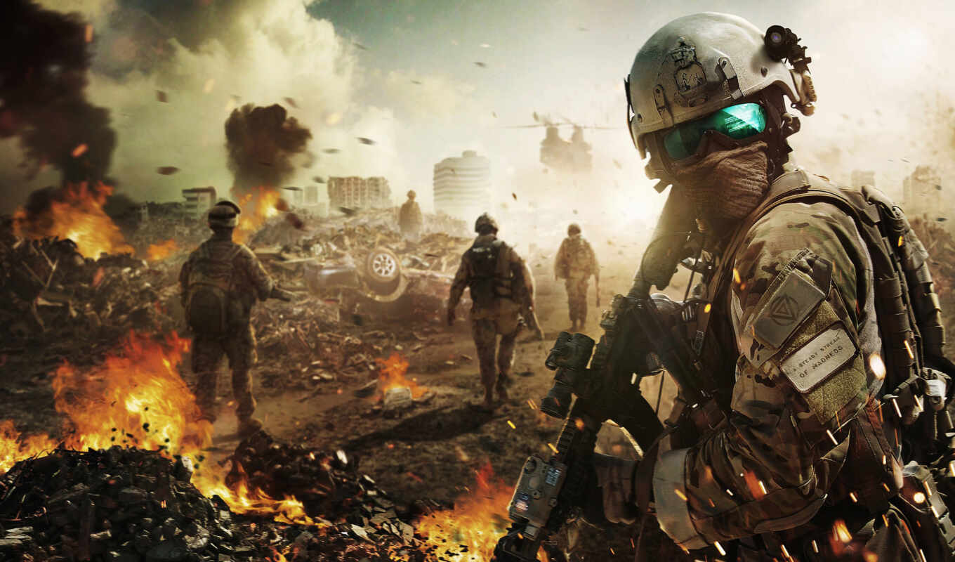 desktop, high, background, battlefield, soldier