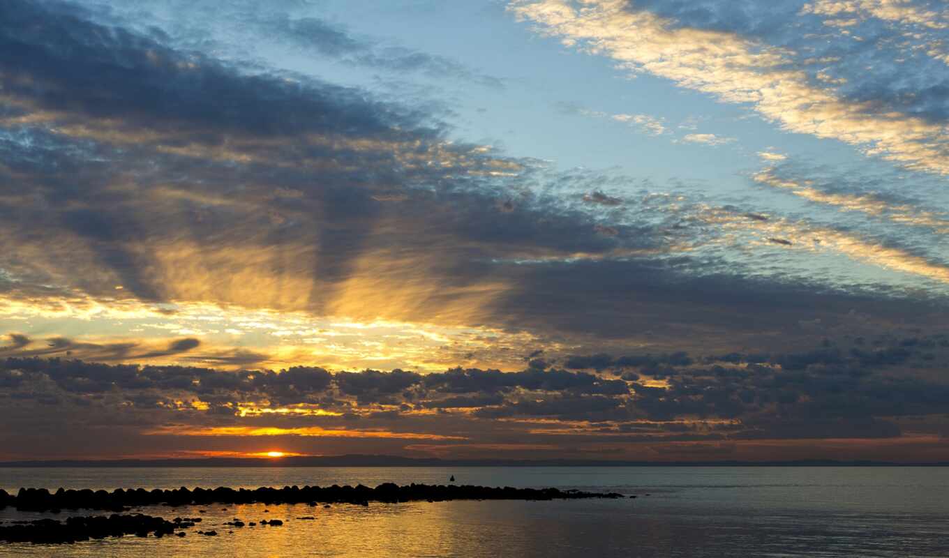sky, photo, more, sunset, Australia, sea, cloud, royalty, zakat, january, moreton