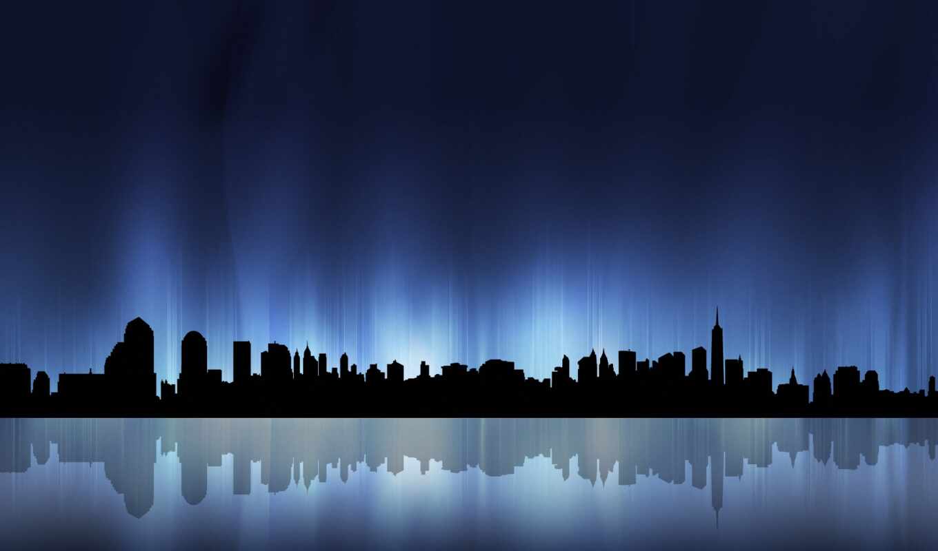 небо, город, water, города, отражение, ночное, городе, olkhon, мегаполиса, визитка
