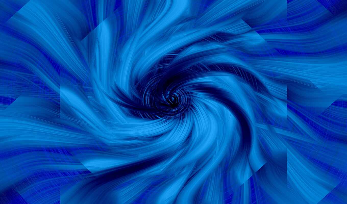 blue, абстракция, красивый, spiral, вихрь