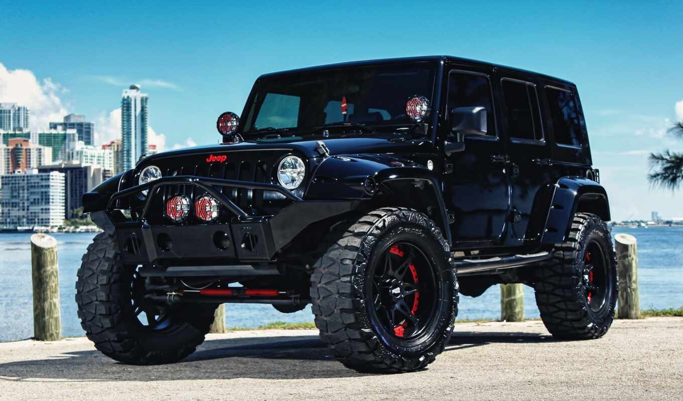 black, car, jeep, пиксджип
