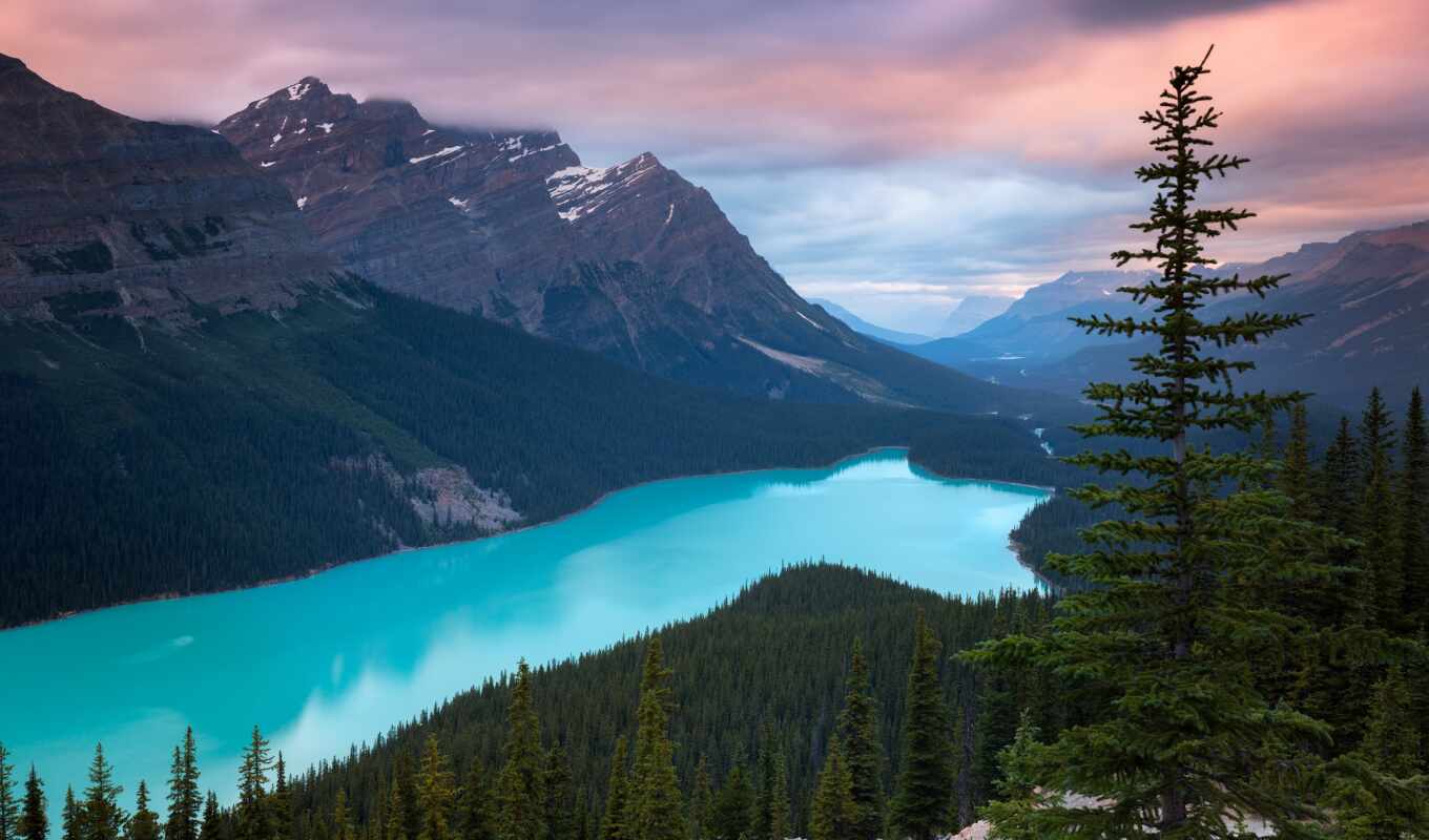 lake, park, national, banff, funart