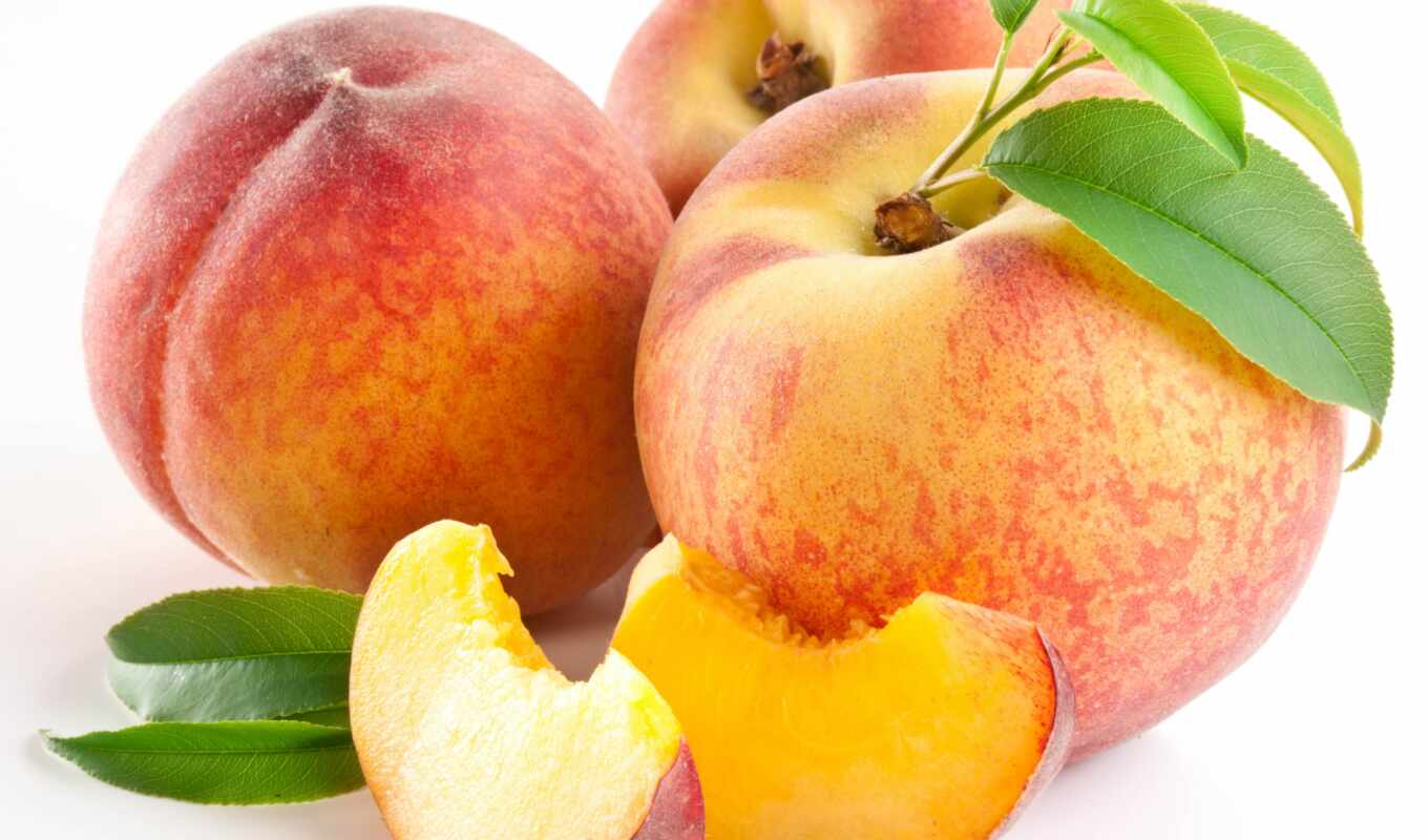 apple, персик, плод