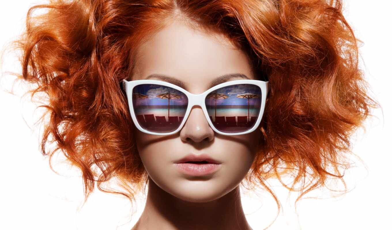 девушка, женщина, portrait, отражение, солнцезащитные очки, солнечный, point