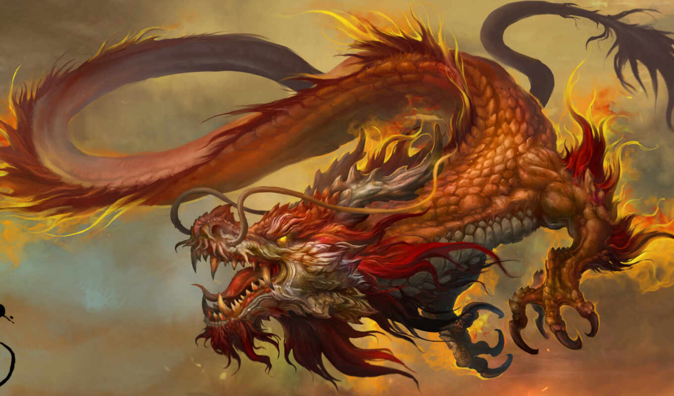 art, дракон, драконы, китаянка, step, мифология