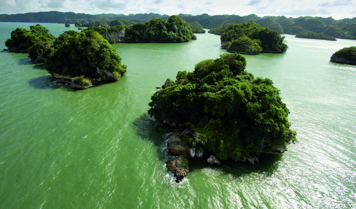 зелёный, water, land, острова, mainland