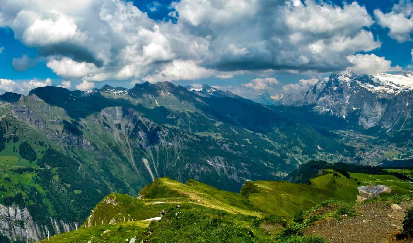 природа, картинка, swiss, берн, lauterbrunnen, швейцарии, горы