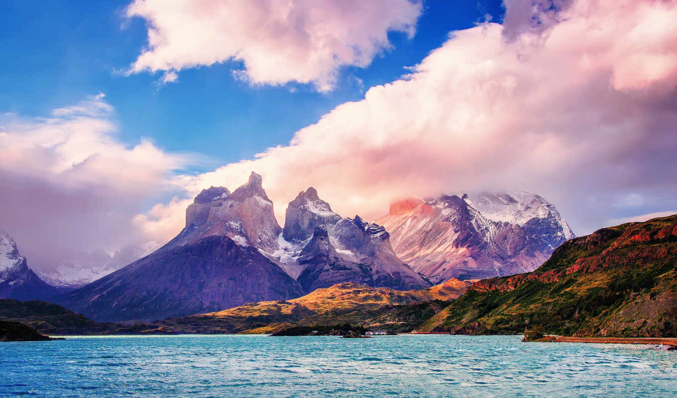 lake, country, chile, patagonia, flights, geography, america, south, south, goturist, pehoé