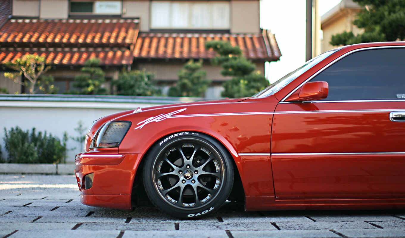 style, red, japanese, tuning, crown, wheels, toyota, vip, rims, majesta