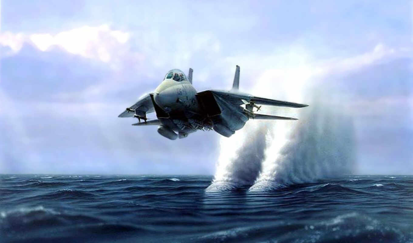 with, plane, the fighter, with water, fighter aircraft, low