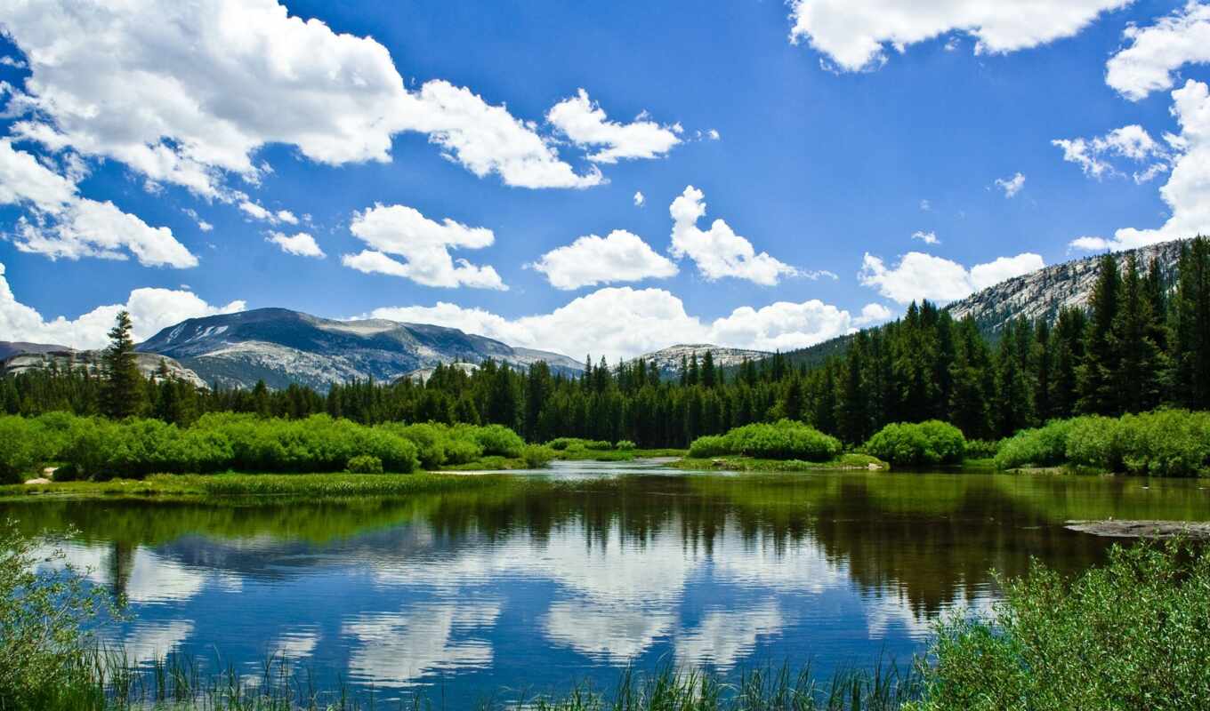 озеро, природа, есть, широкоформатные, зелёный, нас, возможность, собраны, горы, высококачествен