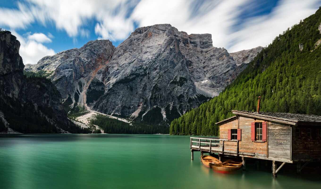 lake, mobile, mountain, landscape, south, italy, tyrol, dolomite