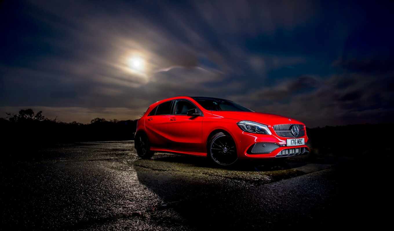 collection, red, mercedes, Benz, night, class, amg, mercedes, subscribe