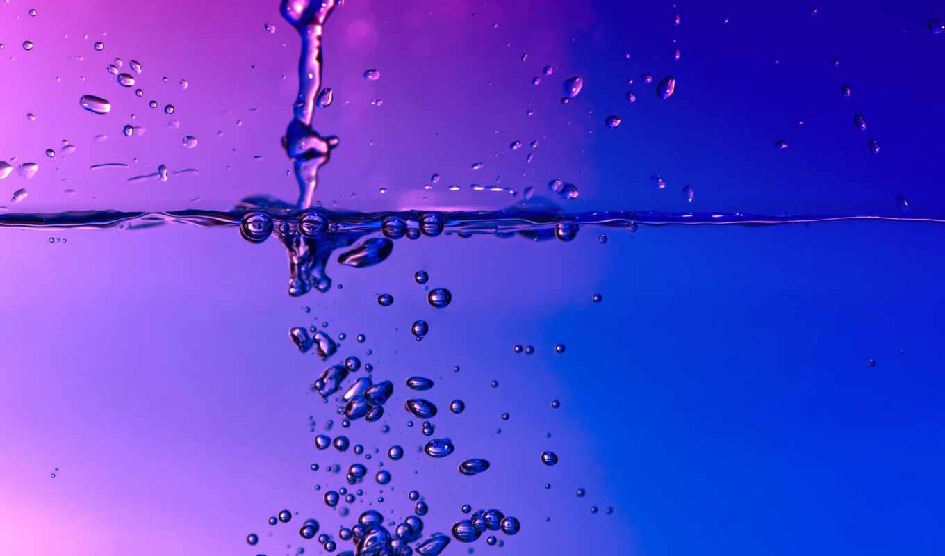 drop, blue, фон, bubble, gradient, water, песочница, жидкий, purpura