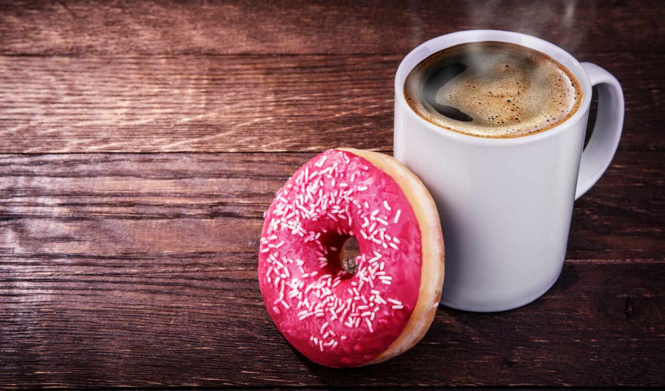 coffee, картинка, доска, circle, one, cup, пончик, meal, donut, pischat