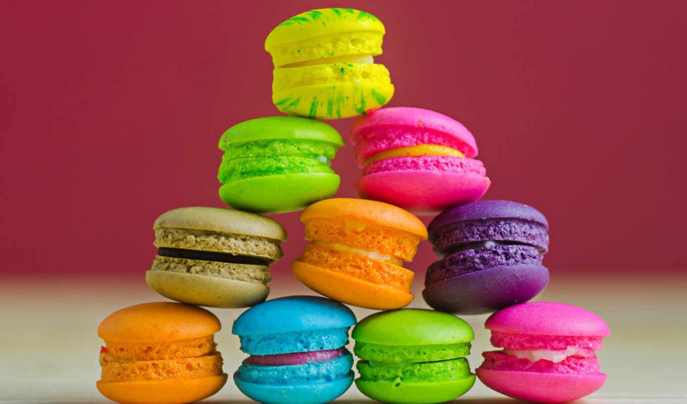 meal, colorful, cookie, macaron