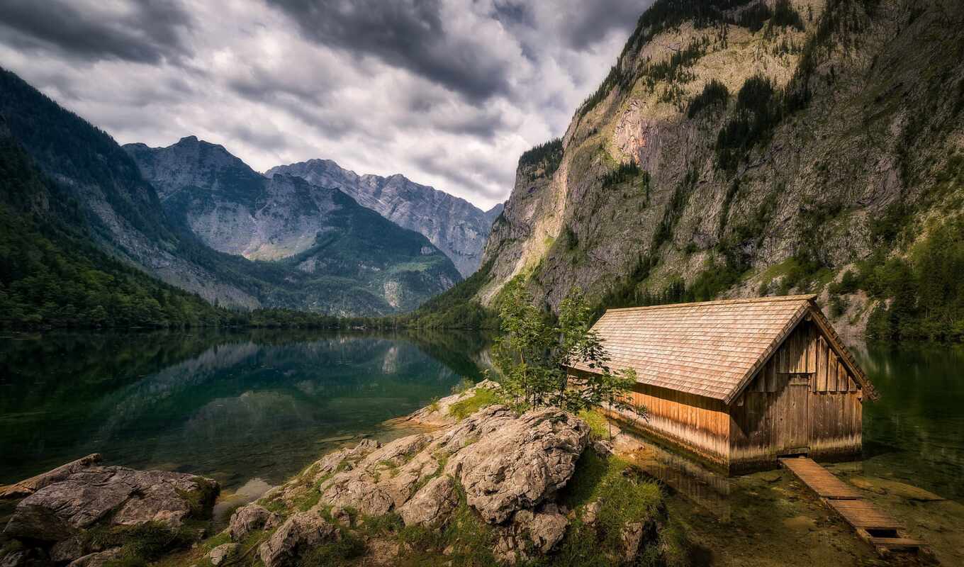 озеро, гора, германия, park, national, альпы, berchtesgaden, бавария, germanii