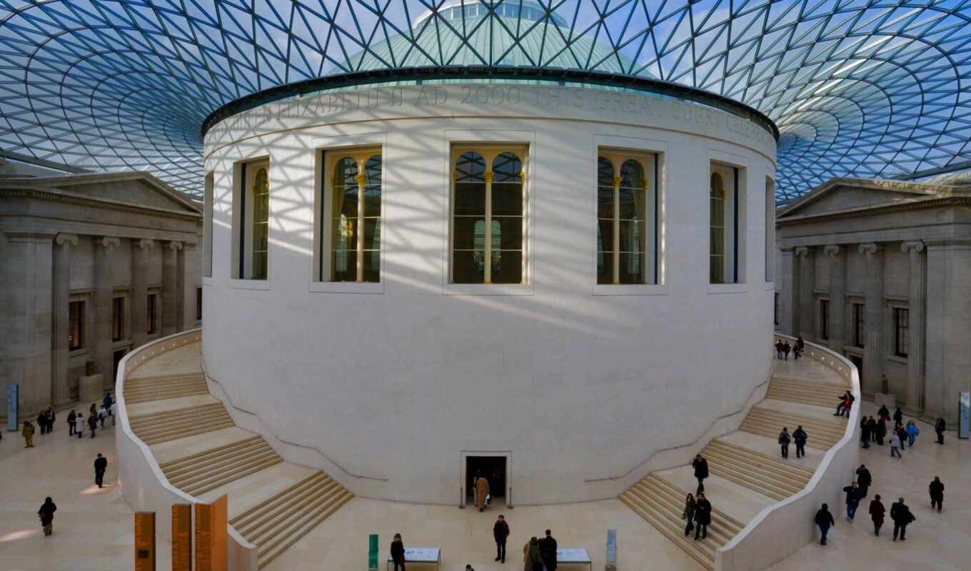 коллекция, комната, great, british, интерьер, museum, londone, суд, reading