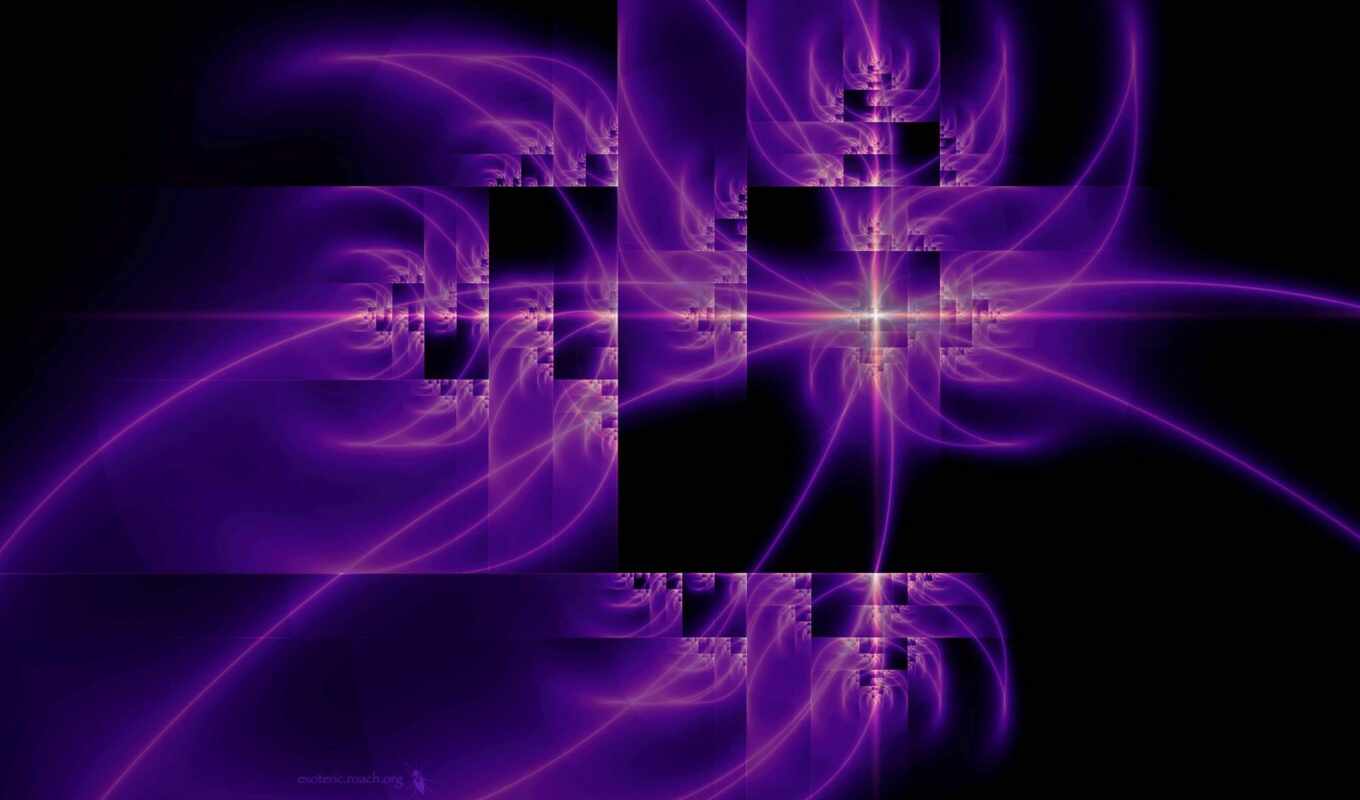 flowers, abstraction, purple, fractal, square