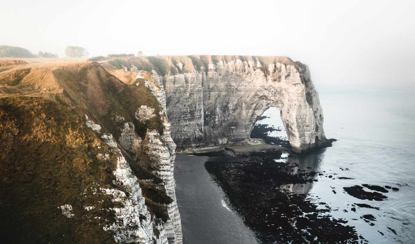 sea, cliff, etretat