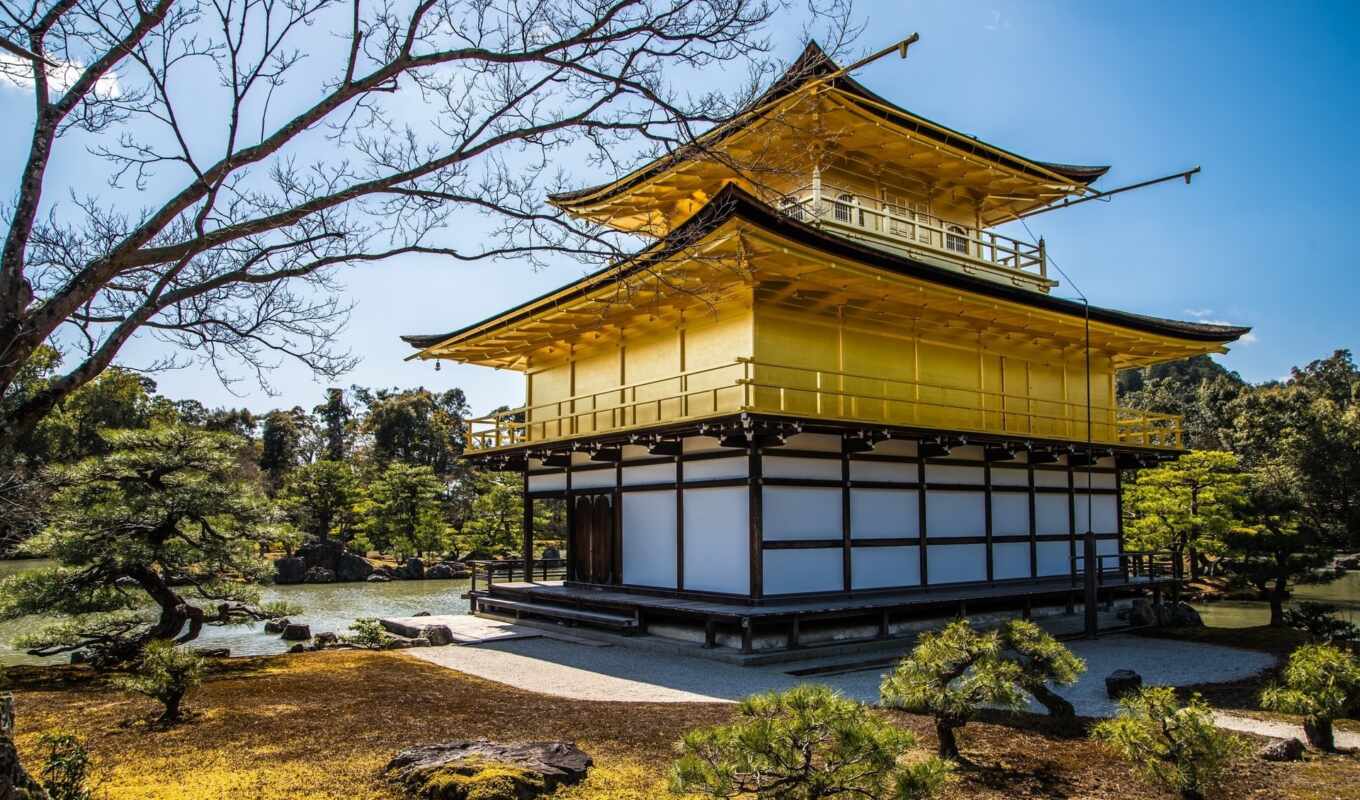 фото, храм, japanese, золотистый, япония, zen, buddhist, pavilion, kyoto, royalty, rokuon