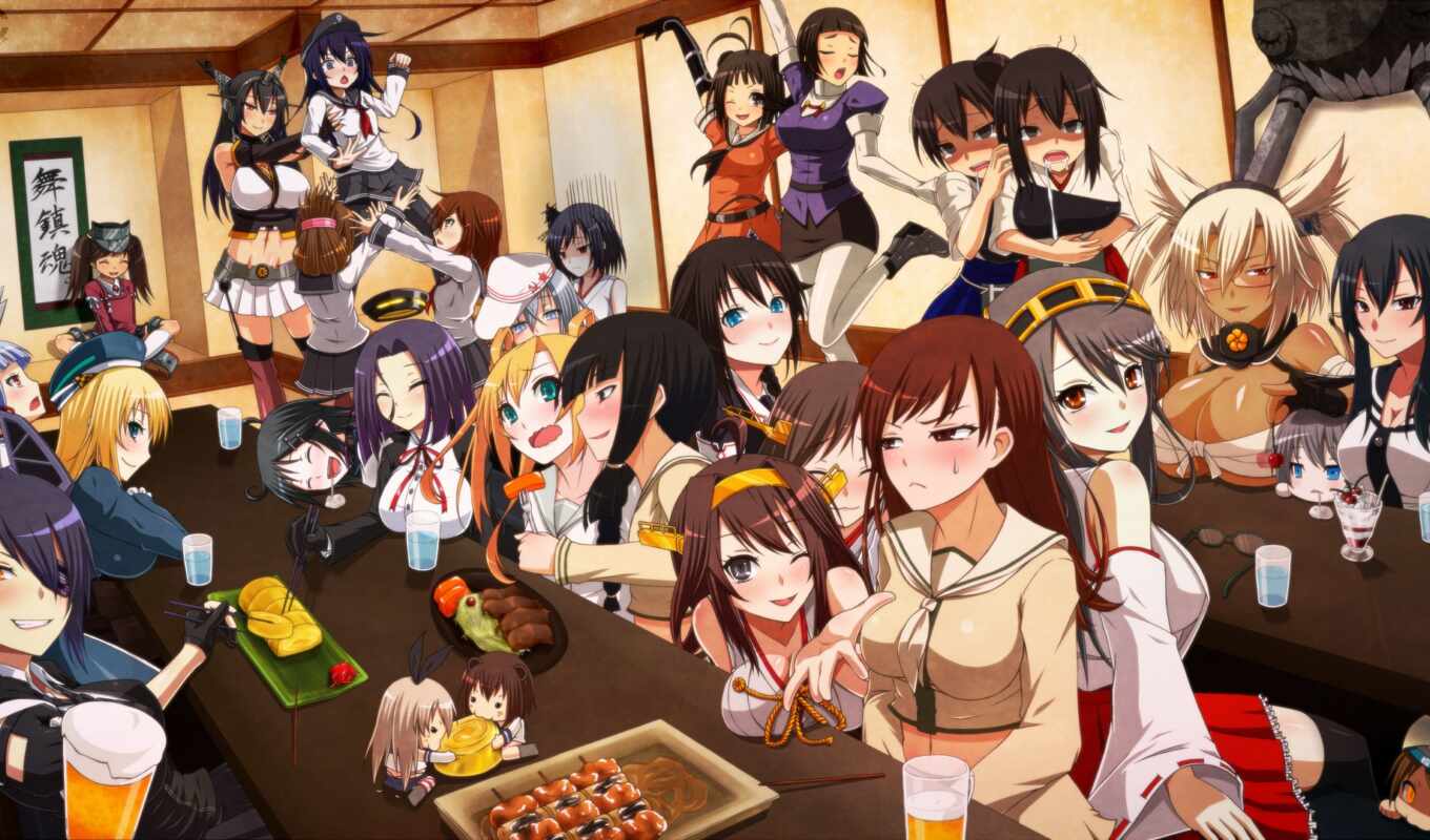 коллекция, anime, авианосец, girls, cruiser, battleship, флот, эсминец, kantai, канколле