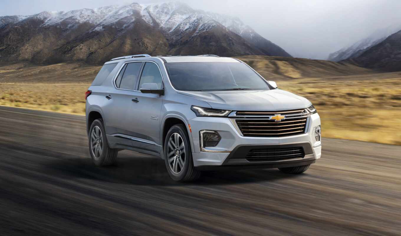 gray, country, car, chevrolet, crossover, traverse