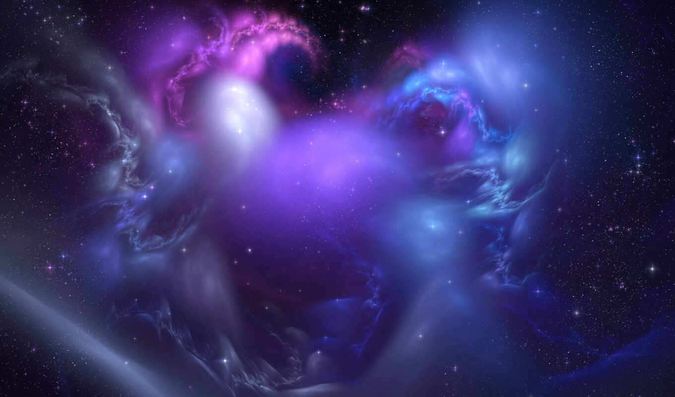 purple, stars, planet