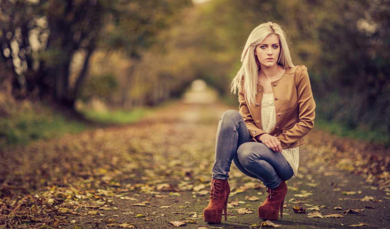 girl, PHOTOSESSION, model, autumn, foliage, devushki